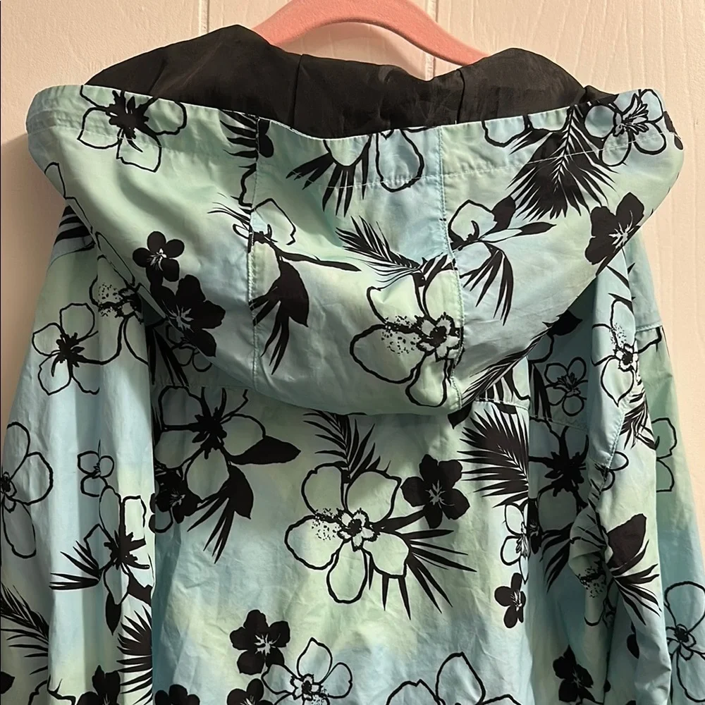 Justice Blue and Black Hooded Raincoat with Elastic Waist - Picture 9 of 10